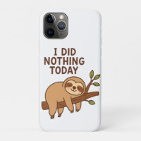 Lazy Sloth Pegatina - Personalizado de "No hice na