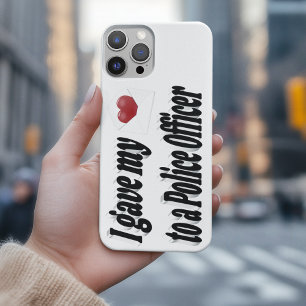 Funda Para iPhone 13 Le di mi corazón a un oficial de policía
