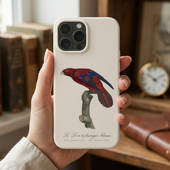 Funda De Case-Mate Para iPhone Le Lori a franges bleues (Long-Tailed Red Lory, Trichoglossus borneus. iPhone Case)