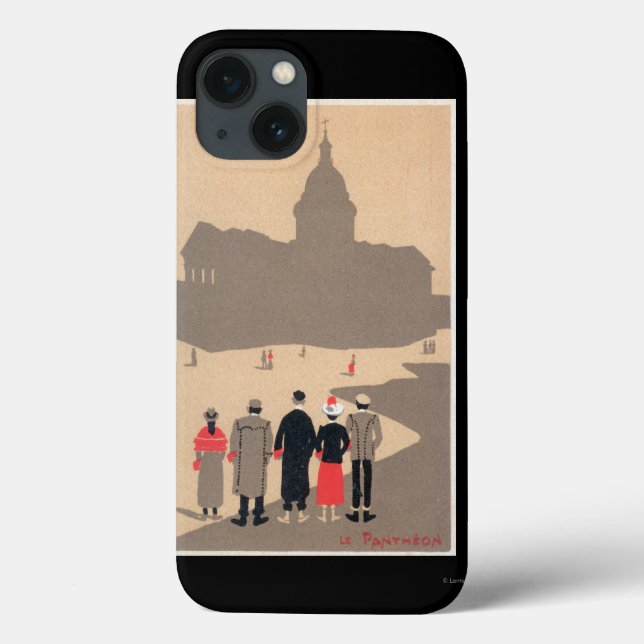 Funda De Case-Mate Para iPhone Le Pantheon Art Deco Scene Paris, Francia (Reverso)