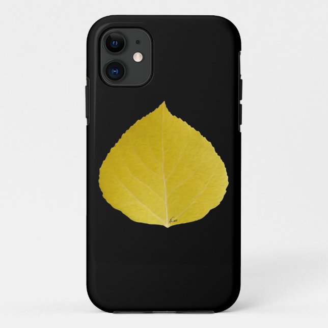Funda De Case-Mate Para iPhone Leaf amarillo #5 (Reverso)
