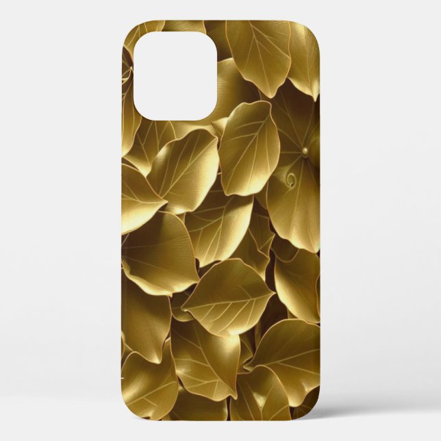 Funda De Case-Mate Para iPhone Leaf dorado (Reverso )