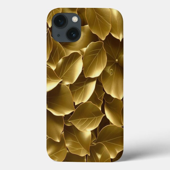 Funda De Case-Mate Para iPhone Leaf dorado (Reverso)