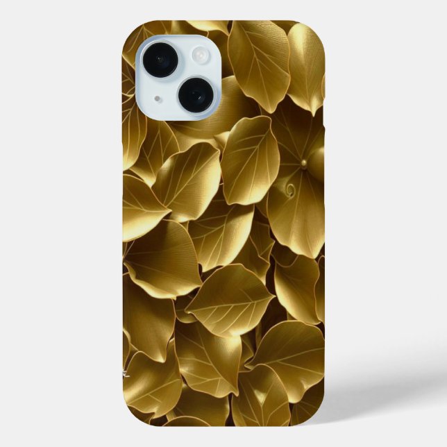 Funda De Case-Mate Para iPhone Leaf dorado (Reverso )