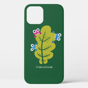 Funda Para iPhone 12 Leaf verde comido lindo Personalizado Bugs Nombre