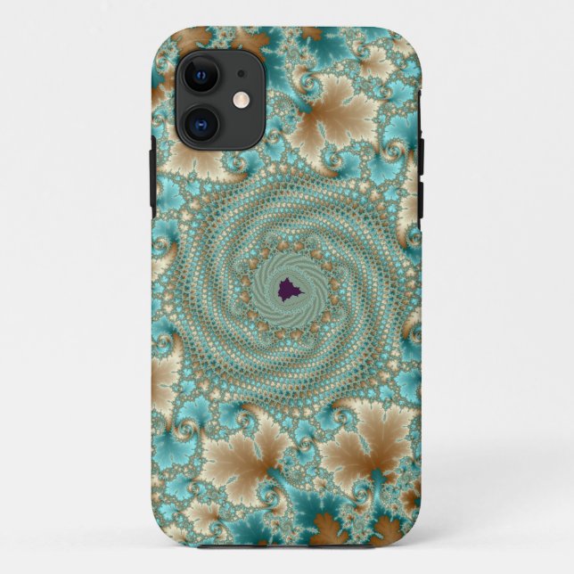 Funda De Case-Mate Para iPhone Leafy Whorls Fractal (Reverso)