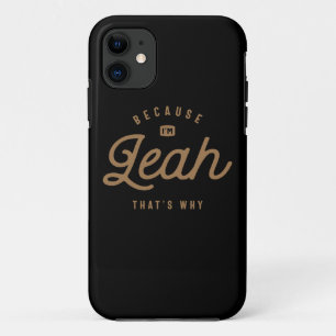 Funda Para iPhone 11 Leah Name Personalized Birday Name Leah