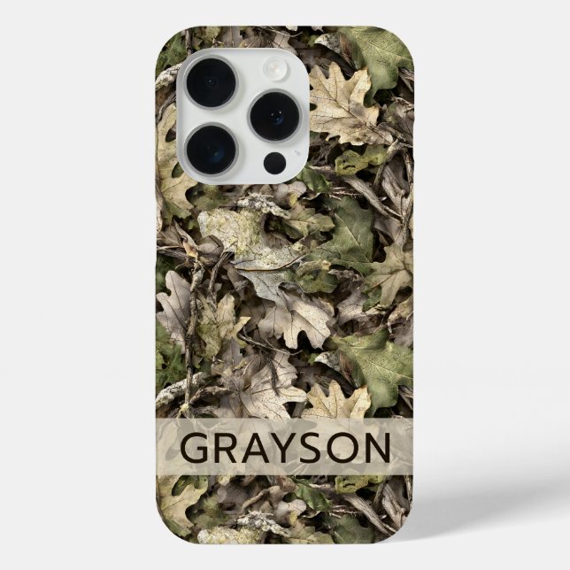 Funda De Case-Mate Para iPhone Leaves Camouflage Personalized (Reverso )