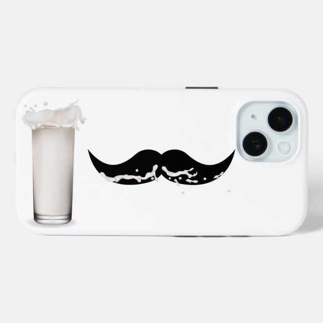 Funda De Case-Mate Para iPhone Leche Mustache (Reverso (Horizontal))