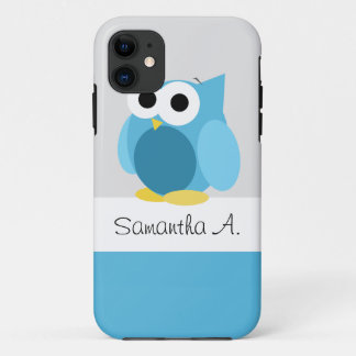Lechuza azul divertida - Funda para iPhone 5 perso
