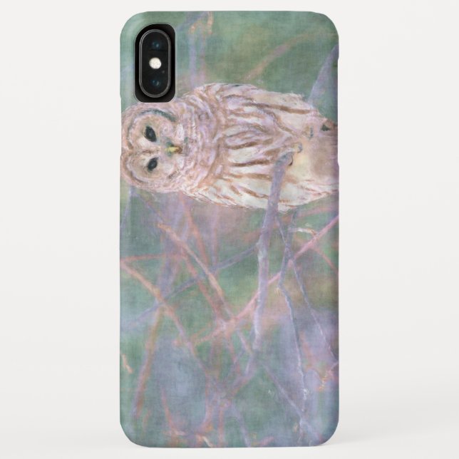 Funda De Case-Mate Para iPhone Lechuza Barrada Pastel Oilpainting (Reverso)