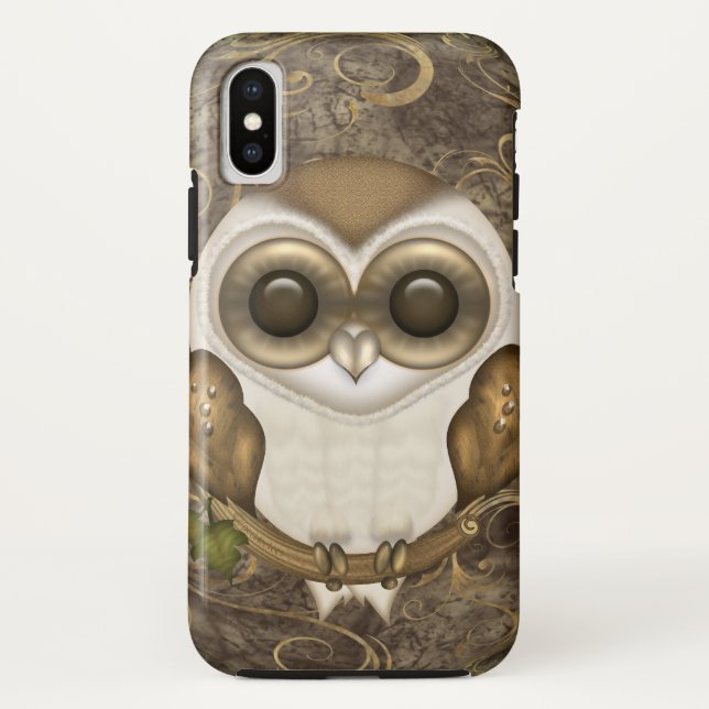 Funda De Case-Mate Para iPhone Lechuza común linda (Reverso)