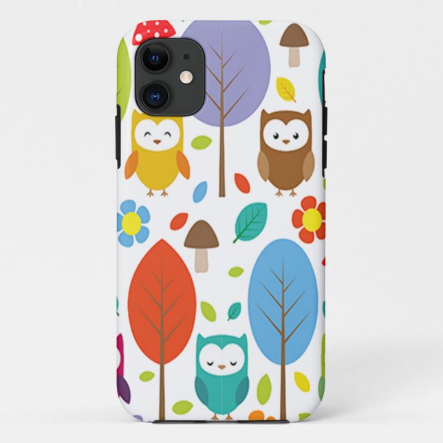 Funda De Case-Mate Para iPhone Lechuza Cuta (Reverso)