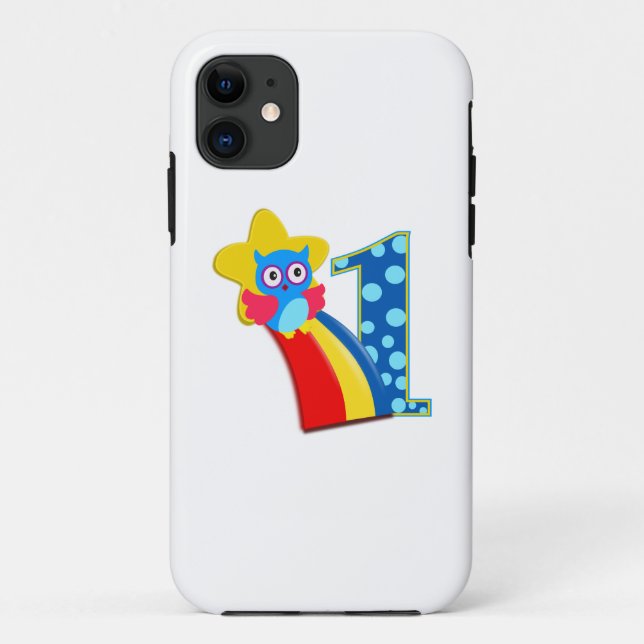 Funda De Case-Mate Para iPhone Lechuza de primer cumpleaños (Reverso)