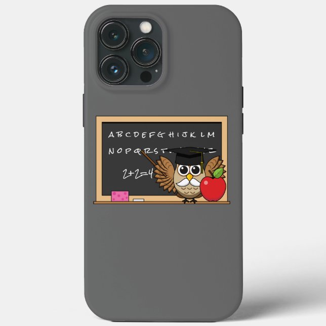 Funda De Case-Mate Para iPhone Lechuza educativa con Personalizado Apple (Reverso )