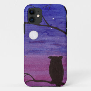 Funda Para iPhone 11 Lechuza y luna llena