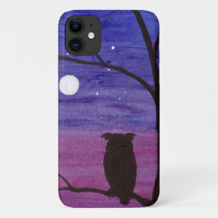 Funda Para iPhone 11 Lechuza y luna llena