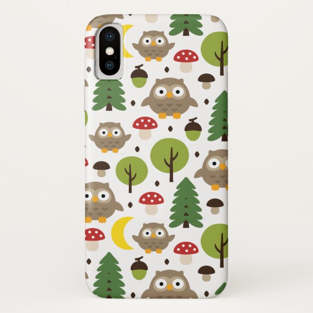 Funda De Case-Mate Para iPhone Lechuzas En El Bosque (Reverso)