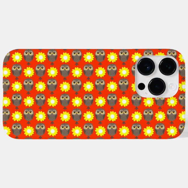 Funda De Case-Mate Para iPhone Lechuzas y Daisies (Reverso (Horizontal))