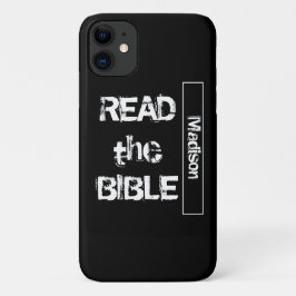Funda Para iPhone 11 Leer la Biblia en blanco y negro