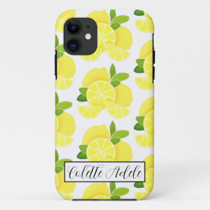 Funda Para iPhone 11 Lemon lemons lonchas de limón fruta tropical amari