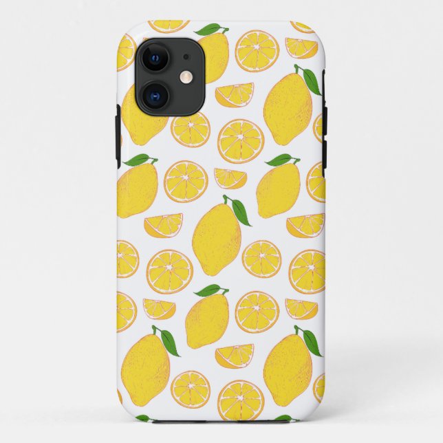 Funda De Case-Mate Para iPhone Lemon, patrón limón (Reverso)