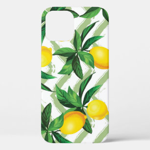 Funda Para iPhone 12 Lemon zigzag: patrón pintado a mano.