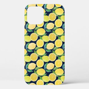 Funda Para iPhone 12 Lemones acuarela: Ilustracion de patrón fresco