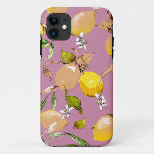 Funda Para iPhone 11 Lemones acuarelas 24