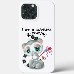 Funda Para iPhone 13 Pro Max Lémur encantador con flecha de Cupido del corazón