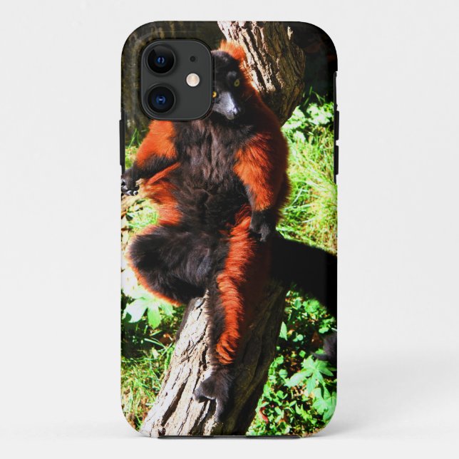 Funda De Case-Mate Para iPhone Lemur superado rojo (Reverso)
