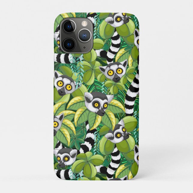Funda De Case-Mate Para iPhone Lemures de Madagascar en la selva exótica (Reverso)