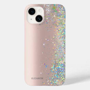 Funda Para iPhone 14 De Case-Mate Lentejuelas de purpurina de oro rosa elegantes mod