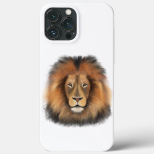 Funda Para iPhone 13 Pro Max león acuarela Leo rey safari animal selva gato