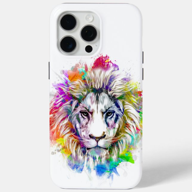 Funda De Case-Mate Para iPhone León arcoiris (Reverso )