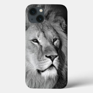 Funda Para iPhone 13 León blanco y negro