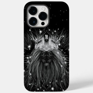 Funda Para iPhone 14 Pro Max De Case-Mate León con luz estelar y monograma de la corona