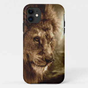 Funda Para iPhone 11 León contra el cielo tempestuoso