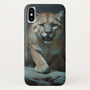 Funda Para iPhone X León de montaña en una piscina de rock