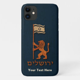 Funda Para iPhone 11 León del Día de Jerusalén con bandera