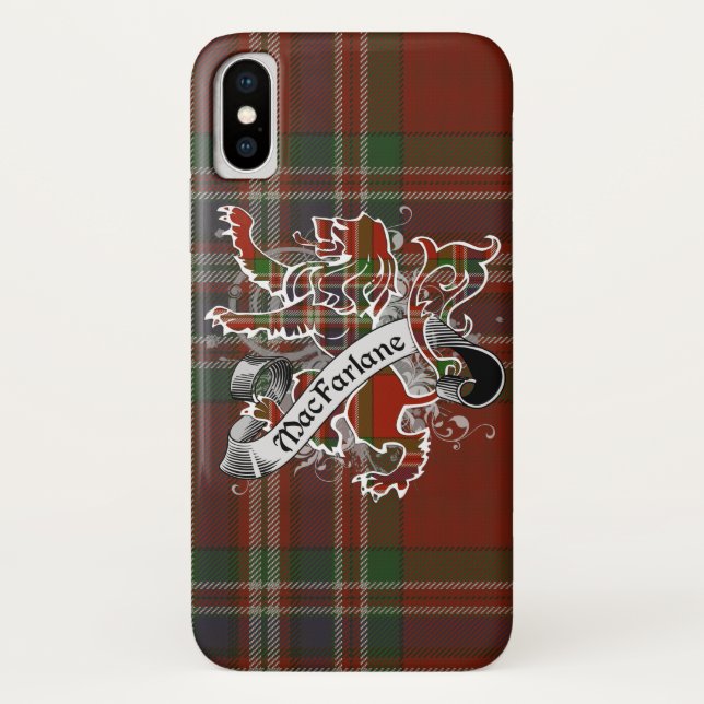 Funda De Case-Mate Para iPhone León del tartán de MacFarlane (Reverso)