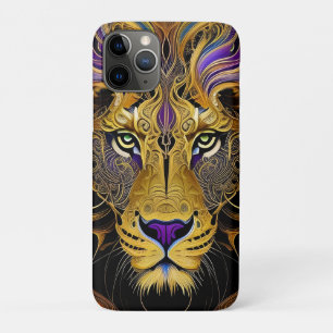 Funda Para iPhone 11 Pro León filigrí dorado