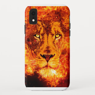 Funda Para iPhone XR León llameante impresionante