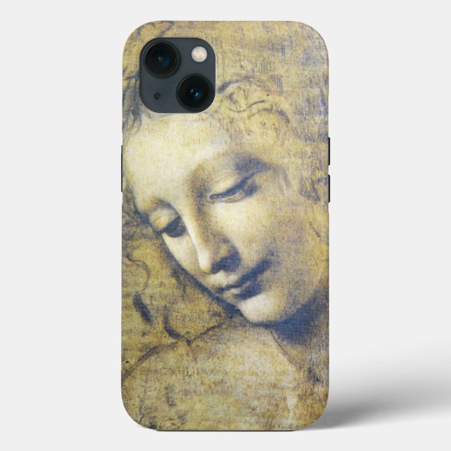 Funda De Case-Mate Para iPhone Leonardo da Vinci Joven Esbozo de Arte (Reverso )