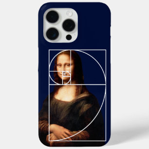 Funda Para iPhone 15 Pro Max Leonardo da Vinci Mona Lisa Fibonacci Sequence