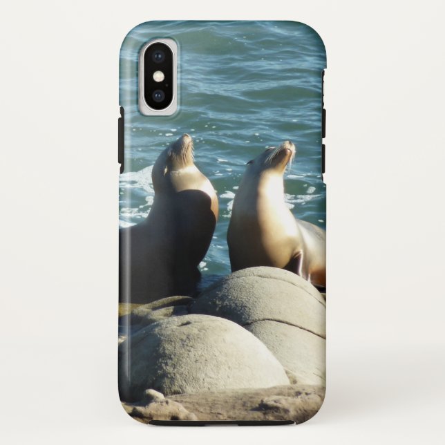 Funda De Case-Mate Para iPhone Leones marinos de San Diego (Reverso)