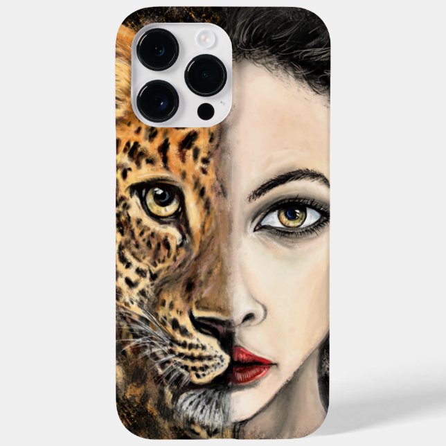 Funda De Case-Mate Para iPhone Leopard Chica Face (Reverso)
