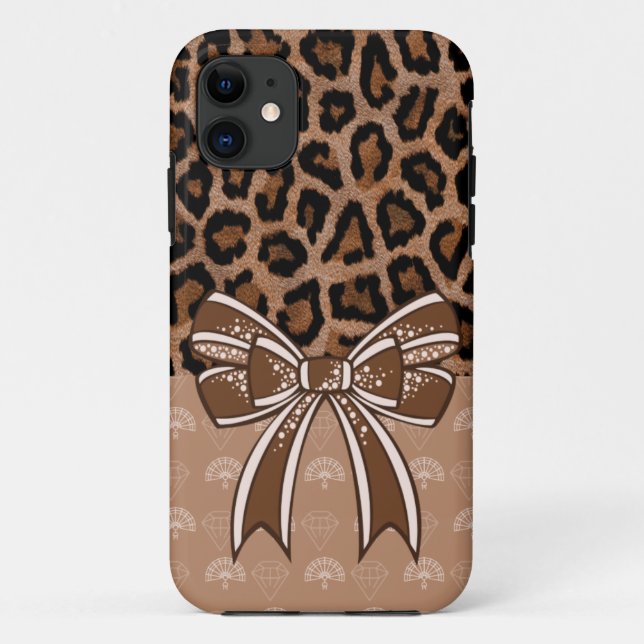 Funda De Case-Mate Para iPhone Léopard Fashion Noeud (Reverso)