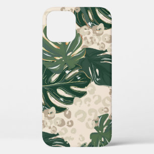 Funda Para iPhone 12 Leopard Monstera: Vintage de la jungla.