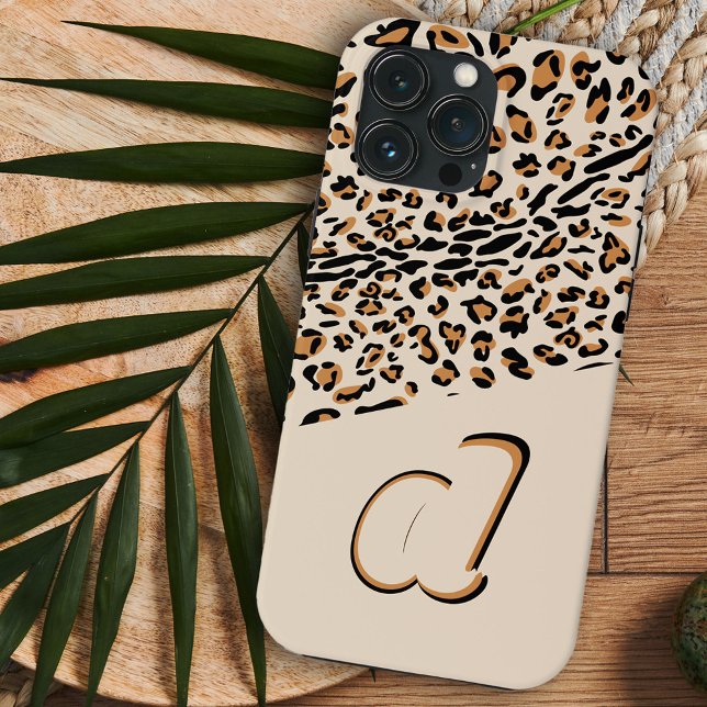 Funda De Case-Mate Para iPhone Leopard Print Bold Pop Inicial Natural (Subido por el creador)